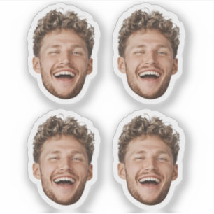 Custom 4 Face Sticker – Funny Personalized Photo