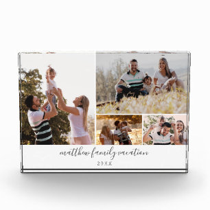 Custom 4 Family Photo Personalized Photo Block