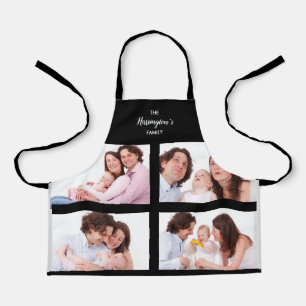 Custom 4 Family Photos Collage Rectangle Frame Apron