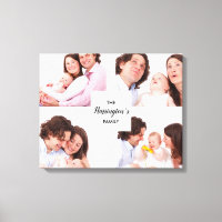 Custom 4 Family Photos Collage Rectangle Frame