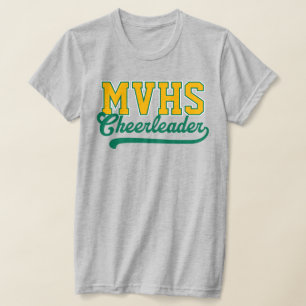 Custom 4 Letter High School Initials Cheerleader T-Shirt