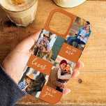 Custom 4 Photo All of Me Loves All of You Brown iPhone 13 Pro Max Case<br><div class="desc">Personalized Phone case for iphone 13 pro max (and many other models). The case features a custom photo collage with 4 of your favorite photos and the wording "All of Me Loves All of You". The photo template is set up ready for you to add your photos, which are displayed...</div>