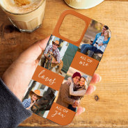 Custom 4 Photo All Of Me Loves All Of You Brown Iphone 13 Pro Max Case at Zazzle
