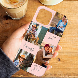 Custom 4 Photo All of Me Loves All of You Pink iPhone 13 Pro Max Case