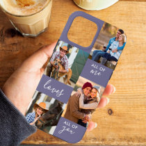 Custom 4 Photo All of Me Loves All of You Purple iPhone 13 Pro Max Case