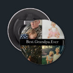 Custom 4 Photo Collage Best Grandpa Ever Bottle Opener<br><div class="desc">Custom 4 Photo Collage Best Grandpa Ever bottle opener</div>