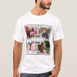 Custom 4 Photo Collage Best Grandpa Ever T-Shirt<br><div class="desc">A special gift for the BEST GRANDPA EVER - Photo collage t.shirt personalized with 4 of his favorite photos.</div>