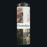 Custom 4 Photo Collage Best Grandpa Ever Thermal Tumbler<br><div class="desc">Custom 4 Photo Collage Best Grandpa Ever Thermal Tumbler</div>