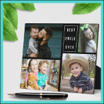 Custom 4 Photo Collage Best Uncle Ever   Plaque<br><div class="desc">Photo collage plaque with best uncle ever typography to personalize with 4 pictures. The multi photo plaque makes an unique keepsake gift for the special uncle.</div>