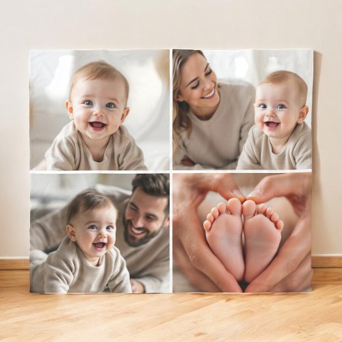 Custom 4 Photo Collage Cute Baby 