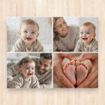 Custom 4 Photo Collage Cute Baby  Jigsaw Puzzle<br><div class="desc">Piece together the sweetest memories with this Custom 4-Photo Collage Cute Baby Jigsaw Puzzle. Featuring four of your favorite baby photos in an adorable layout, this puzzle turns precious moments into a fun, interactive keepsake. Add your baby’s name, birthdate, or a loving message for a personal touch that makes it...</div>