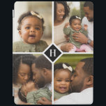 Custom 4 Photo Collage Family Monogram iPad Smart Cover<br><div class="desc">A special personalized gift with 4 of your custom photos and monogram initial. Use the design tools to add additional text in any font and colors you like. Upload more photos, edit the background color or choose from all of our case styles for your device. Custom photo cases make a...</div>