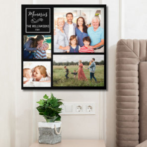 Custom 4  Photo Collage Foam Peel & Stick Foam Core Photo Tile