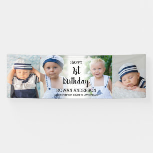 Personalised Girls 1st 2nd 3rd 4th 5th Birthday Party PHOTO Poster Banner N17 