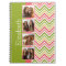 Custom 4 Photo Collage Lime and Coral Chevrons