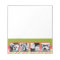Custom 4 Photo Collage Lime and Coral Chevrons