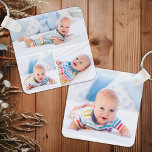 Custom 4 Photo Collage Modern Newborn Baby  Keychain<br><div class="desc">Introducing the perfect keepsake for new parents or anyone wanting to carry a piece of love wherever they go—a Photo Collage Keychain. This charming accessory is designed to hold the precious memories of your newborn and is an ideal gift for baby showers or to celebrate the arrival of a new...</div>