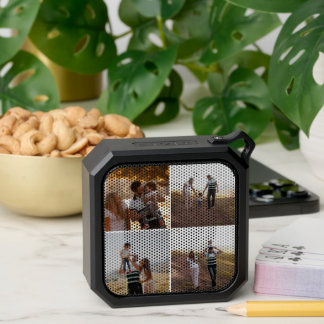 Custom 4 Photo Collage Personalized Bluetooth Speaker