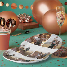 Custom 4 Photo Collage Personalized Paper Plates
