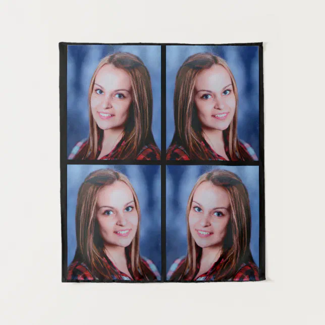Custom 4 Photo Collage Personalized Tapestry Zazzle