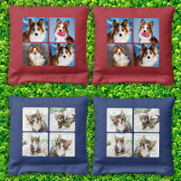 Custom 4 Photo Collage Pet Dog Cat Family Pictures