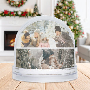 Custom 4 Photo Collage Snow Globe