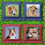 Custom 4 Photo Cute Family Pet Kids Dog Cornhole Bags<br><div class="desc">Games are always more fun with your favorite dogs photo! Play a fun corn hole game with these custom pet dog photo bag toss bags. Personalize with four of your favorite photos. These custom picture corn hole bags are perfect for 4th of July parties, memorial day events, family reunions, and...</div>