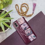 Custom 4 Photo Handwritten Monogram Name Couple iPhone X Case<br><div class="desc">This romantic, cool, and modern case is perfect for anyone who wishes to carry their loved one with them. It features four customizable photograph pictures. On top of the photos are white outlined twisted frames for a unique and contemporary touch. It also displays a place for a monogram name on...</div>