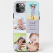 Custom 4 Photo Mom Life is the Best Life Lilac Case-Mate iPhone Case (Back)