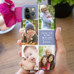 Custom 4 Photo Nana Life is the Best Life Blue iPhone 11 Pro Max Case<br><div class="desc">Personalized iPhone case for nana - add your name and 4 of your favorite photos. The photo template is set up for you to add your pictures working clockwise from the top right. The nana quote reads "Nana Life is the Best Life" followed by her name - all of which...</div>