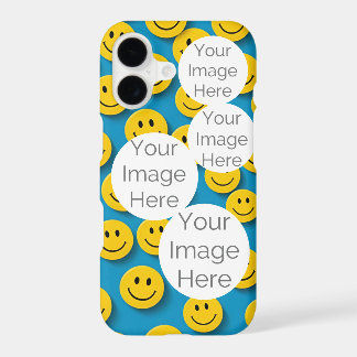 custom 4 photo smiley iPhone 17 case