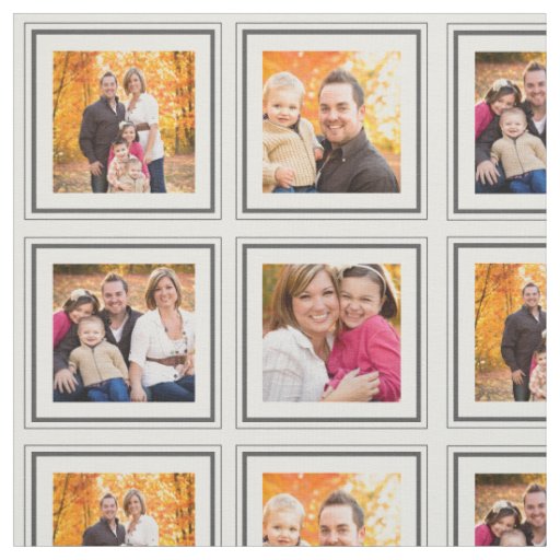 Custom 4 Photo Tile Fabric