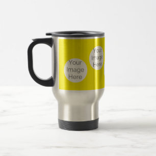 Custom 4 Photo Travel Mug – Yellow Template