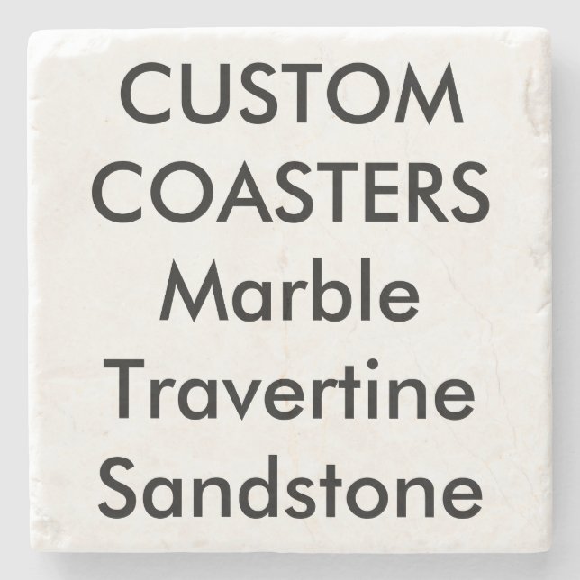 Custom 4" Real Stone Marble Coasters (Cork Backed) (Front)