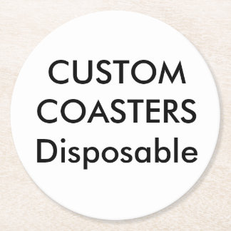 Custom 4" Round Disposable Party Coasters