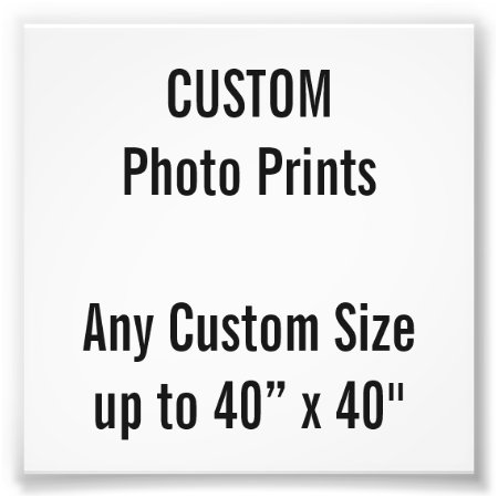 Custom 4" X 4" Photo Print (or Any Custom Size)