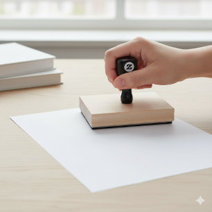 Custom 4" x 5" Wood Stamp Designed for Your Style