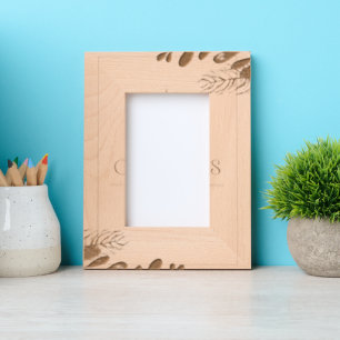 Custom 4" x 6" Portrait, FrameStyle: natural Engraved Frames