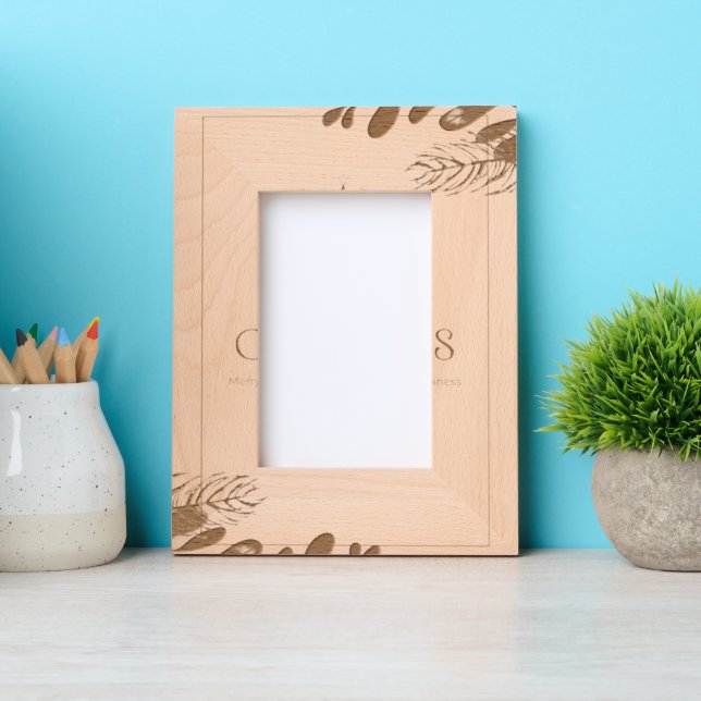 Custom 4" x 6" Portrait, FrameStyle: natural Engraved Frames (Front)