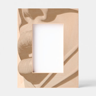 Custom 4" x 6" Portrait, FrameStyle: natural Engraved Frames