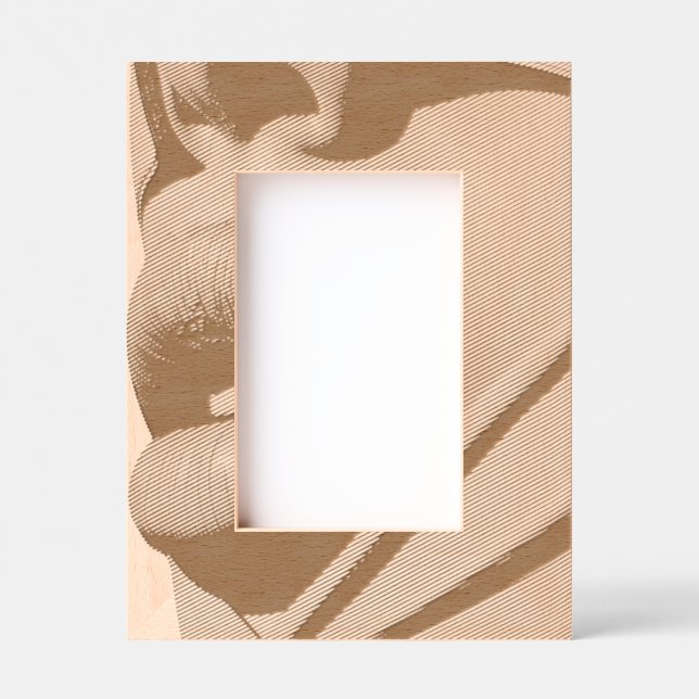 Custom 4" x 6" Portrait, FrameStyle: natural Engraved Frames (Front)