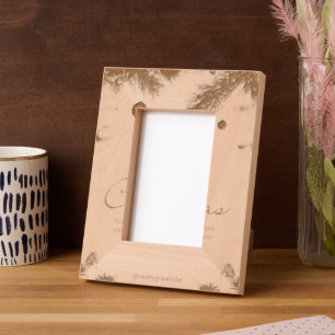 Custom 4" x 6" Portrait, FrameStyle: natural Engraved Frames