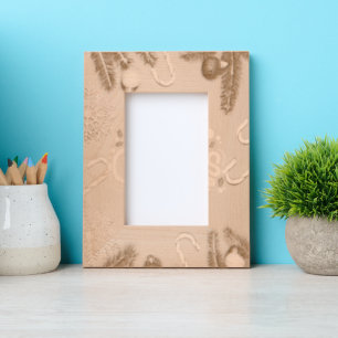 Custom 4" x 6" Portrait, FrameStyle: natural Engraved Frames