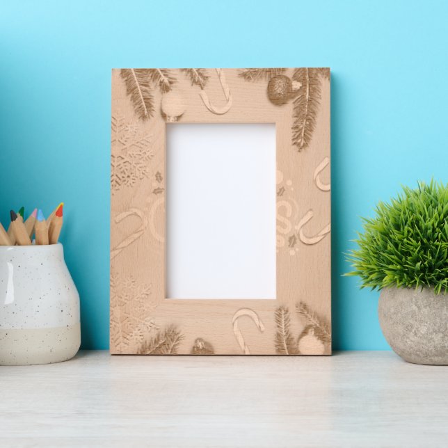 Custom 4" x 6" Portrait, FrameStyle: natural Engraved Frames (Front)