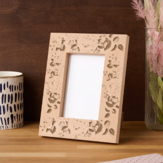 Custom 4" x 6" Portrait, FrameStyle: natural Engraved Frames