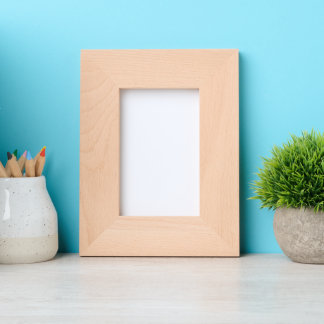 Custom 4" x 6" Portrait, FrameStyle: natural Engraved Frames