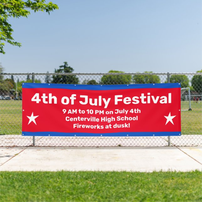 Custom 4th of July Celebration Banner (Insitu)
