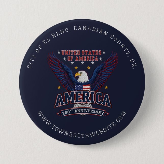 Custom 4th of July City  Bulk Promo Button (Front)