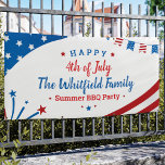 Custom 4th of July Family Summer BBQ Party Banner