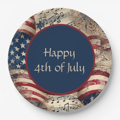 Custom 4th of July Patriotic Party BBQ  Paper Plates